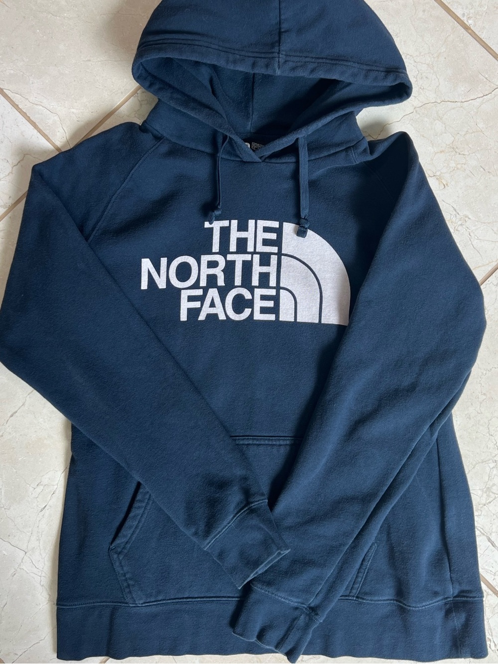 The North Face Navy Blue Half Dome Pullover Fleece Hoodie Sweatshirt Womens M